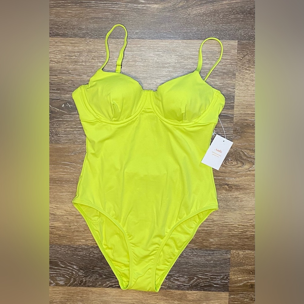 Andie One-Piece Swimsuit in Neon Yellow
